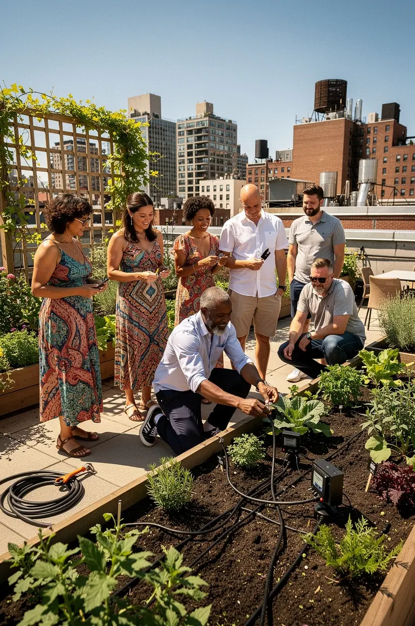 Comparison of drip irrigation products for urban balconies